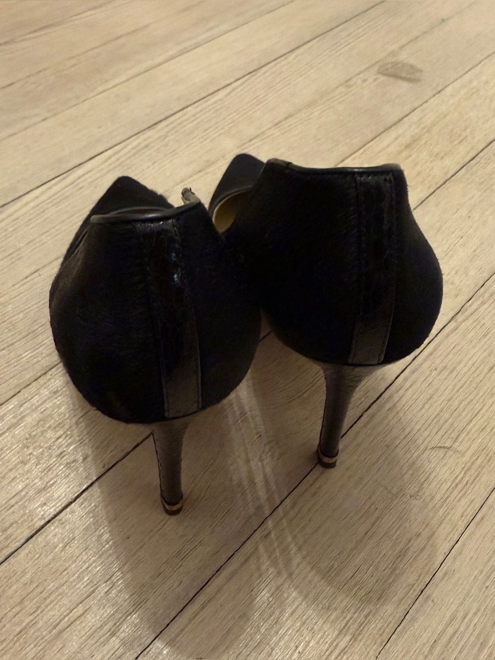 MICHAEL KORS Women’s Black Calf Hair Pointed Toe Stiletto Pumps Heels 37.5 7.5 - Picture 4 of 7
